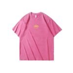 Vintage Acid Wash Snowflake Oversized T-Shirt, Contrast Logo Cotton Casual Tee