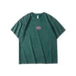 Vintage Acid Wash Snowflake Oversized T-Shirt, Contrast Logo Cotton Casual Tee - Image 4