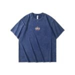 Vintage Acid Wash Snowflake Oversized T-Shirt, Contrast Logo Cotton Casual Tee - Image 5