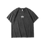 Vintage Acid Wash Snowflake Oversized T-Shirt, Contrast Logo Cotton Casual Tee - Image 6
