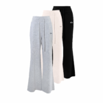 Women's Modal Knitted Flared Pants, High-Waisted Drawstring Yoga Casual Trousers