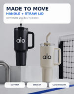 Large 316 Stainless Steel Insulated Tumbler – Travel Cup with Handle - Image 2