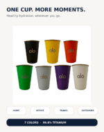 99.8% Pure Titanium Tumbler – Lightweight Colorful Reusable Cup - Image 4