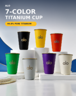 99.8% Pure Titanium Tumbler – Lightweight Colorful Reusable Cup