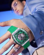Bonest Gatti Tonneau Skeleton Automatic Watch for Men – Silicone Band - Image 3