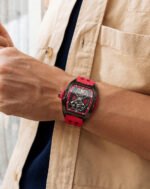 Bonest Gatti Tonneau Skeleton Automatic Sports Watch – Rubber Strap - Image 3