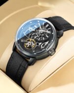 Bonest Gatti BG4003 Round Skeleton Automatic Watch – Nylon Strap - Image 2