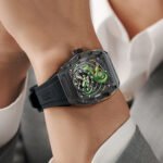 Bonest Gatti Green Snake Skeleton Automatic Watch – Crystal Tonneau Case