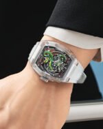 Bonest Gatti Green Snake Skeleton Automatic Watch – Crystal Tonneau Case - Image 2