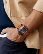 Bonest Gatti Tonneau Skeleton Automatic Sports Watch – Rubber Strap - Image 5