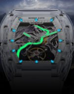 Bonest Gatti Snow Mountain Automatic Watch – Transparent Crystal Tonneau Case - Image 4
