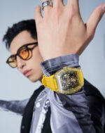 Bonest Gatti Full-Skeleton Tonneau Automatic Watch – Silicone Strap