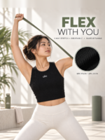 ALO Built-In Padding Sports Bra | Ribbed High Stretch Crop Top for Yoga, Gym & Daily Wear - Image 3